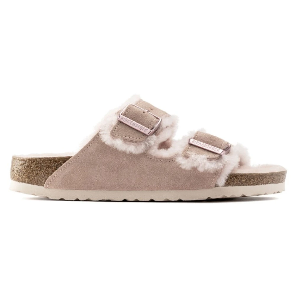 Birkenstock Shearling Arizona Sandaler Pink, Dam