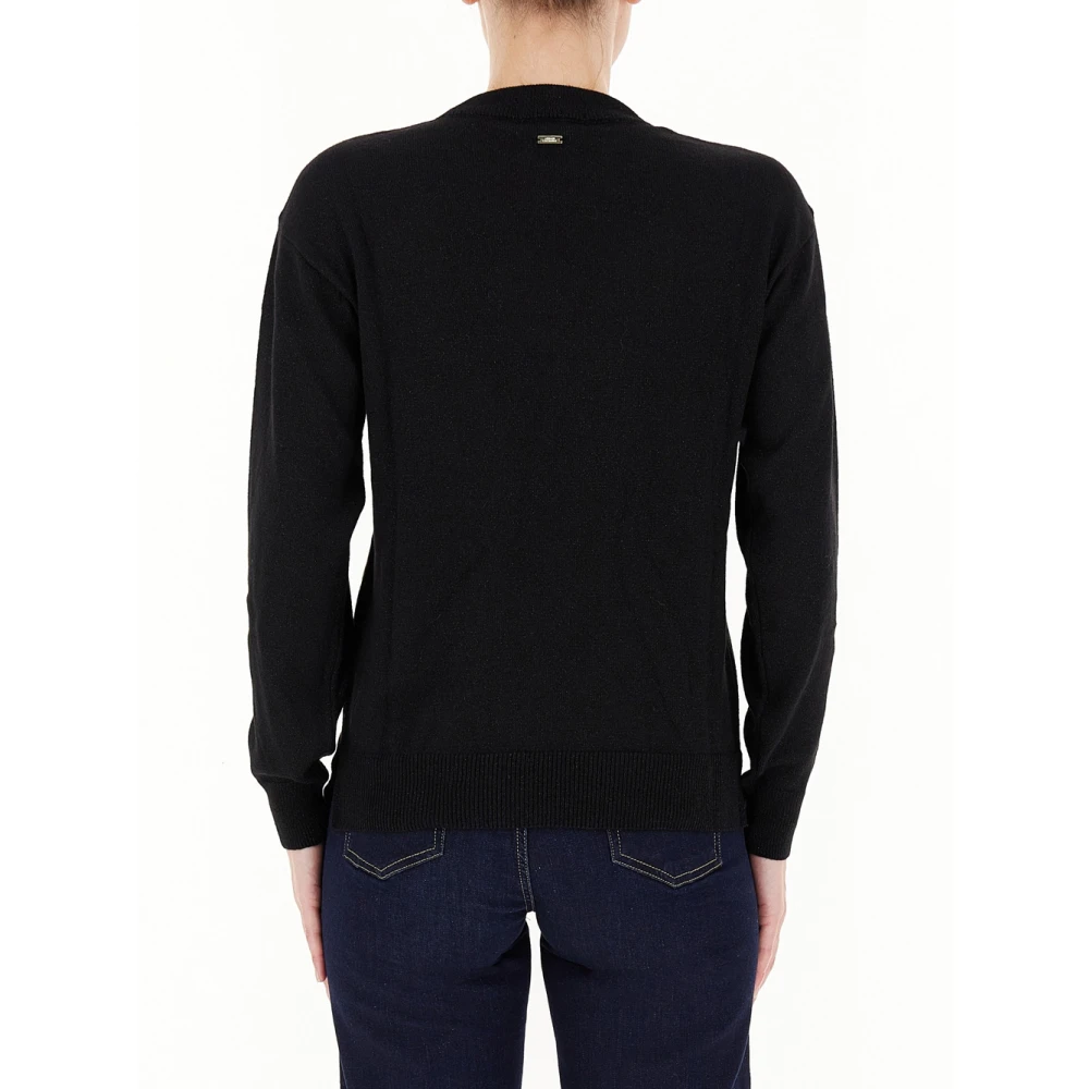 Emporio Armani Zwarte Basic Crewneck Sweater Black Dames