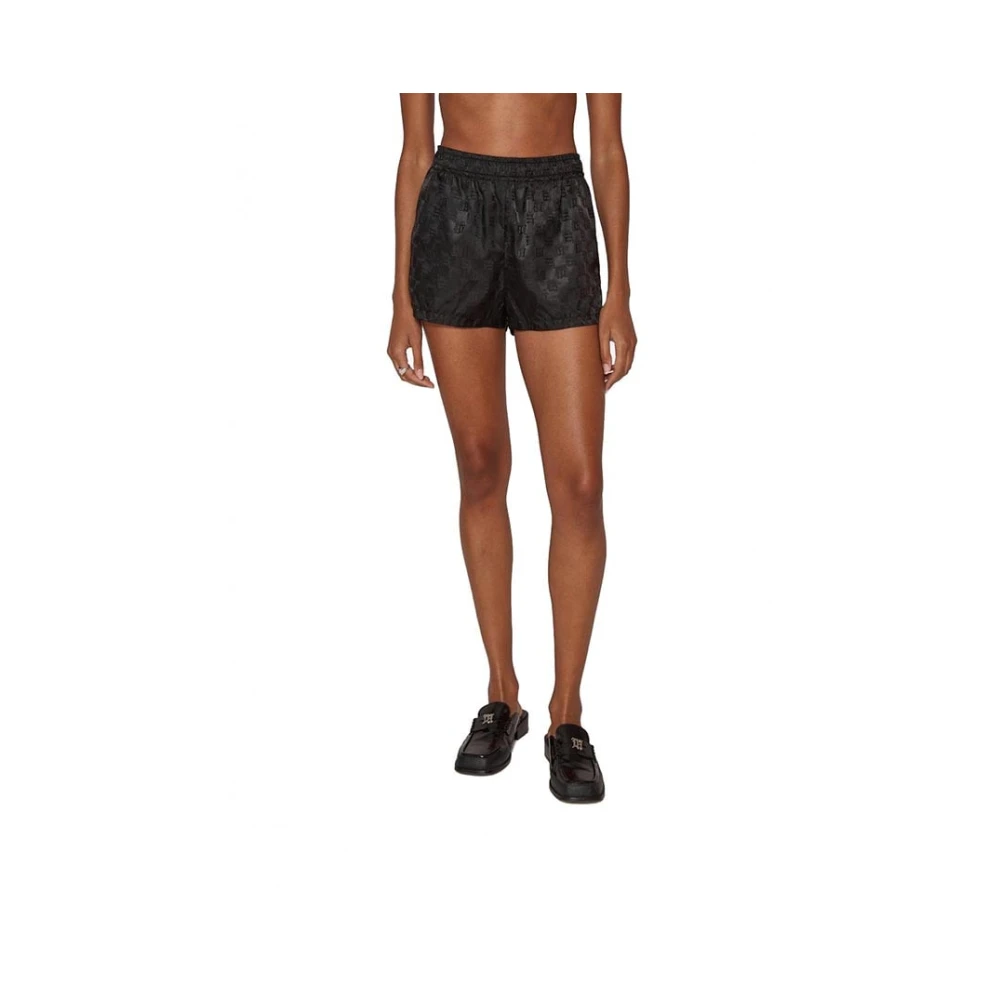 Misbhv Monogram Nylon Zwarte Shorts Black Dames