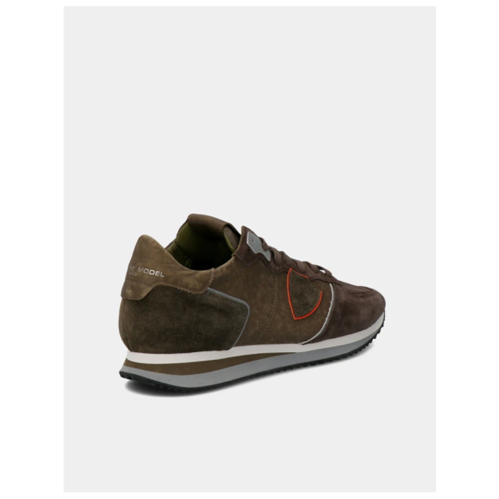 Philippe Model Tropez Mondial Militaire Mix Sneakers Brown Heren