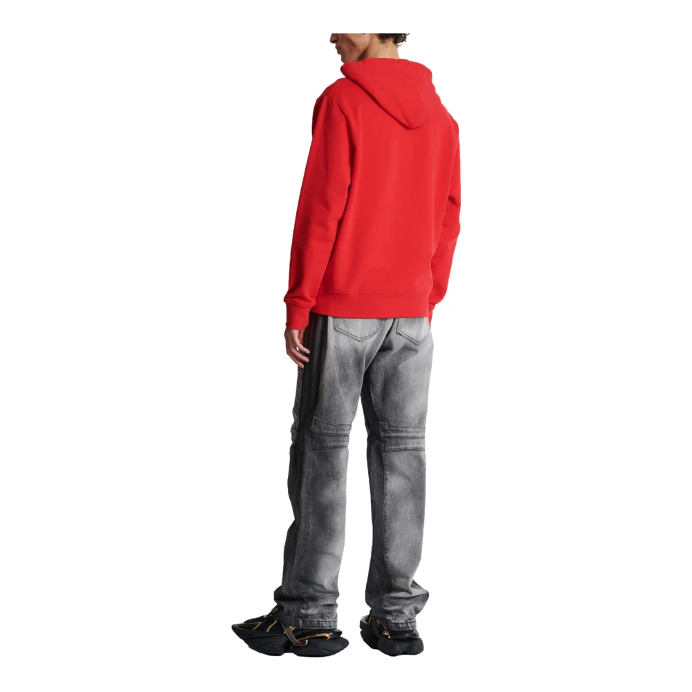Balmain Racing hoodie Red Heren