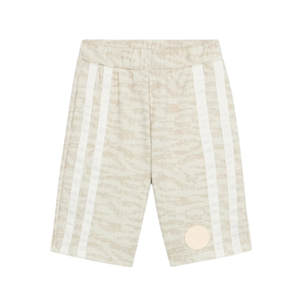 Roberto Cavalli Men's Beige Tiger Skin Print Sports Shorts