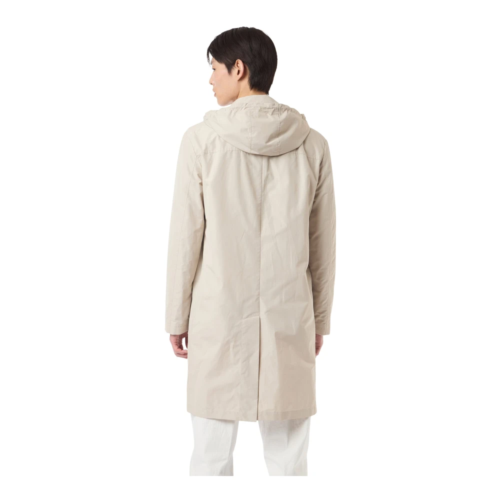 Eleventy Afneembare capuchon trenchcoat Beige Heren