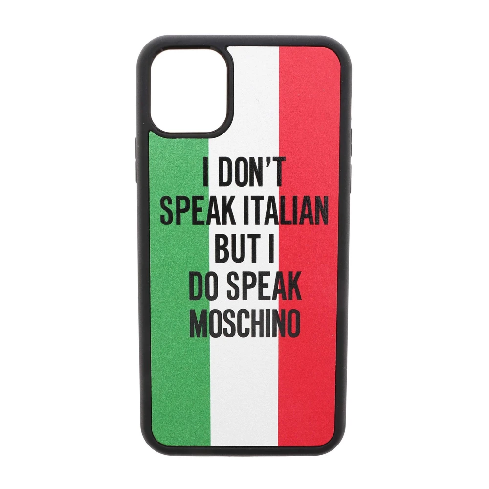 Moschino Italiaanse Vlag Print iPhone 11 Pro Hoesje Multicolor Unisex