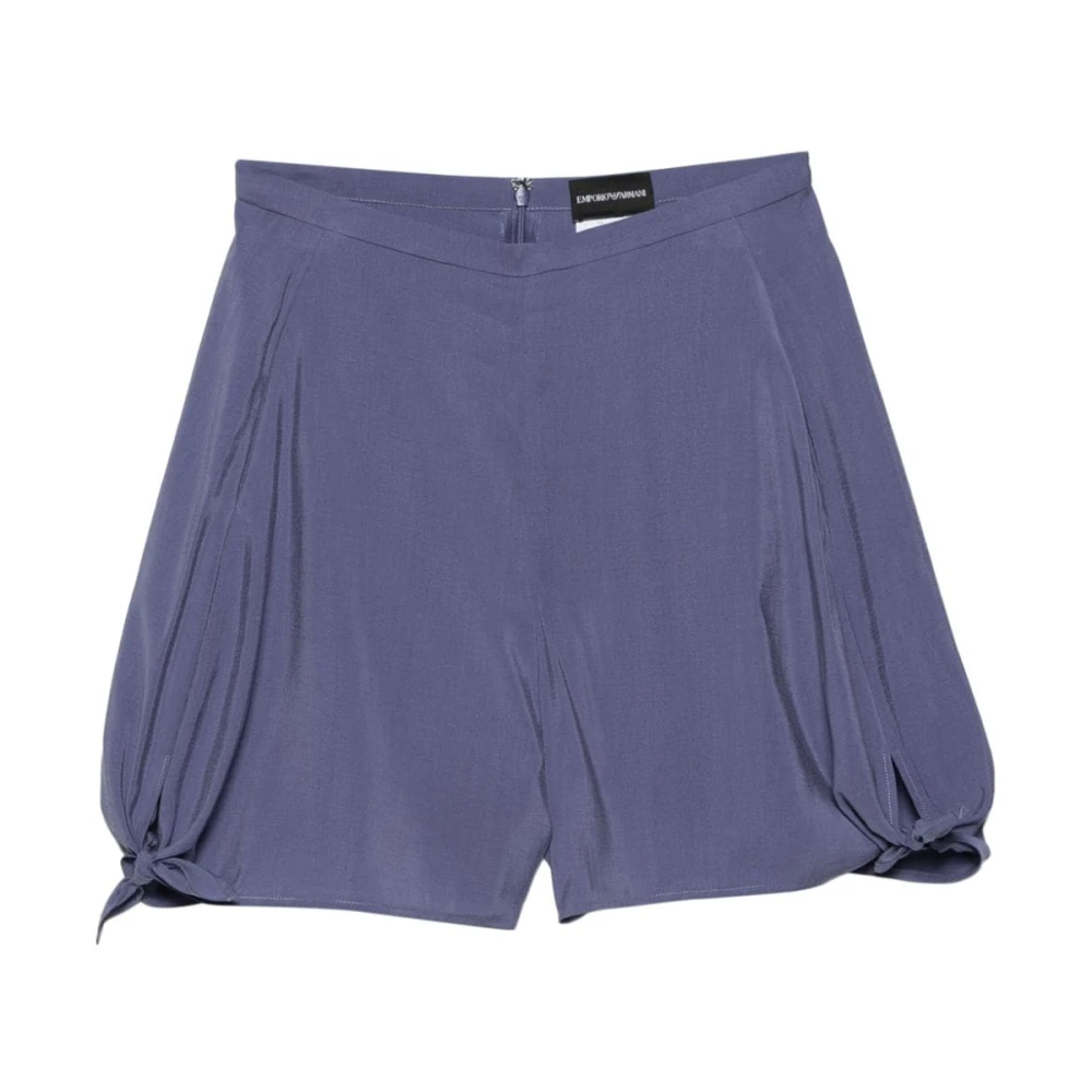 Emporio Armani Lavendel paarse shorts met zijzakken Purple Dames
