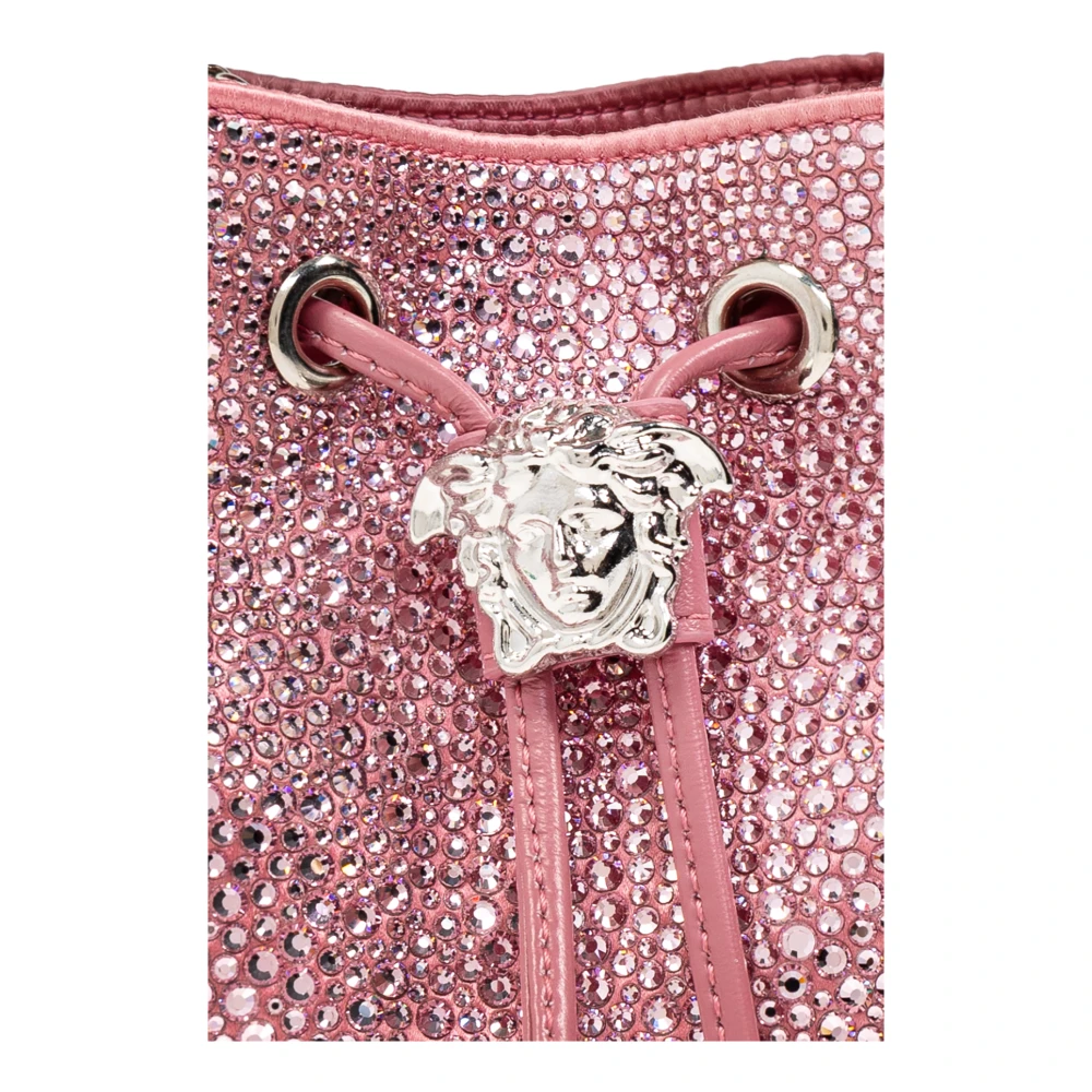 Versace Crystal La Medusa Mini bucket tas Pink Dames