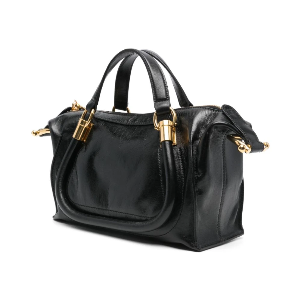 Chloé Zwarte Dubbele Handvat Paraty Tas Black Dames
