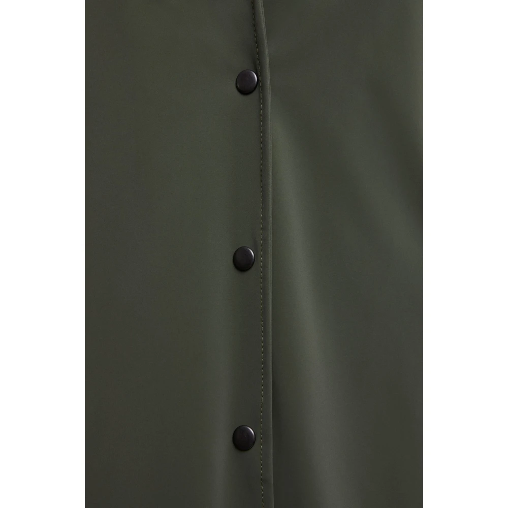 Stutterheim Matte Poncho met Logo Print Green Dames