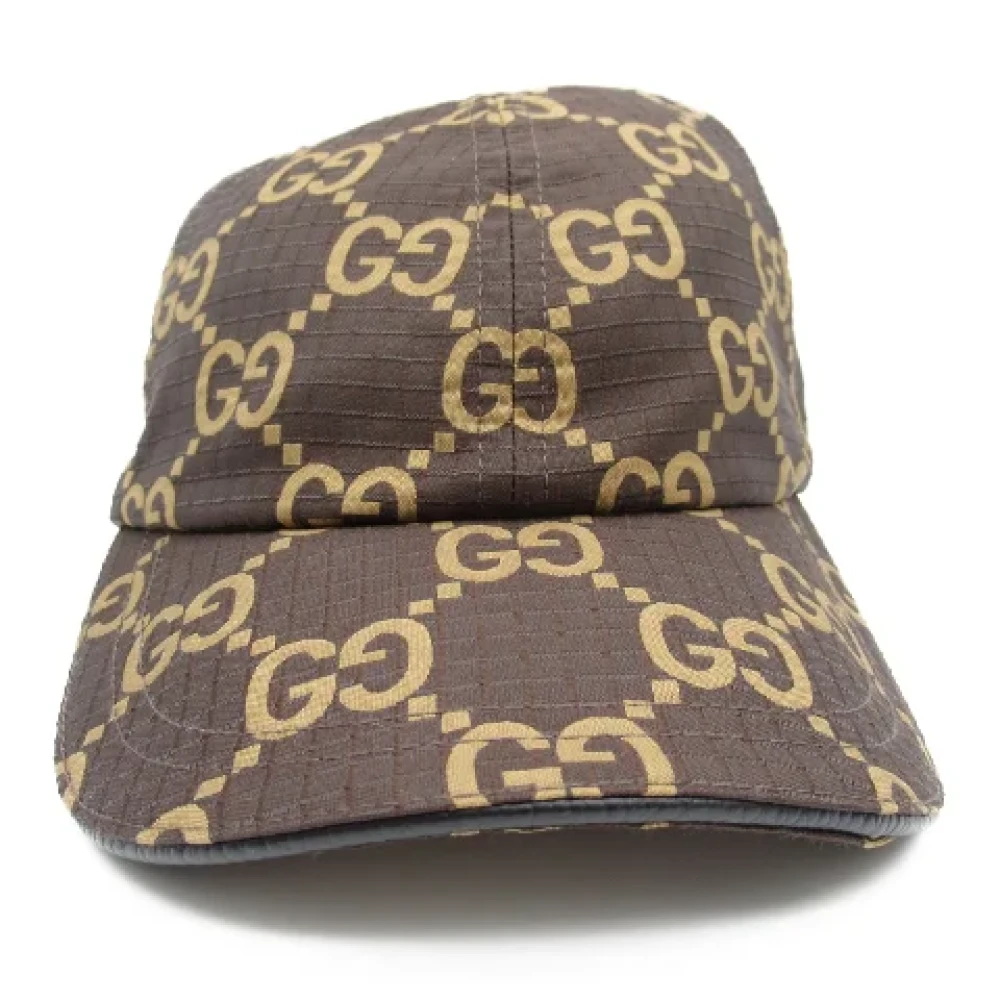 Gucci Vintage Pre-owned Fabric hats Brown Dames