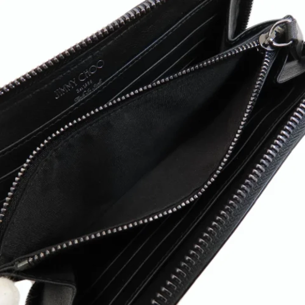 Jimmy Choo Pre-owned Leather wallets Black Dames