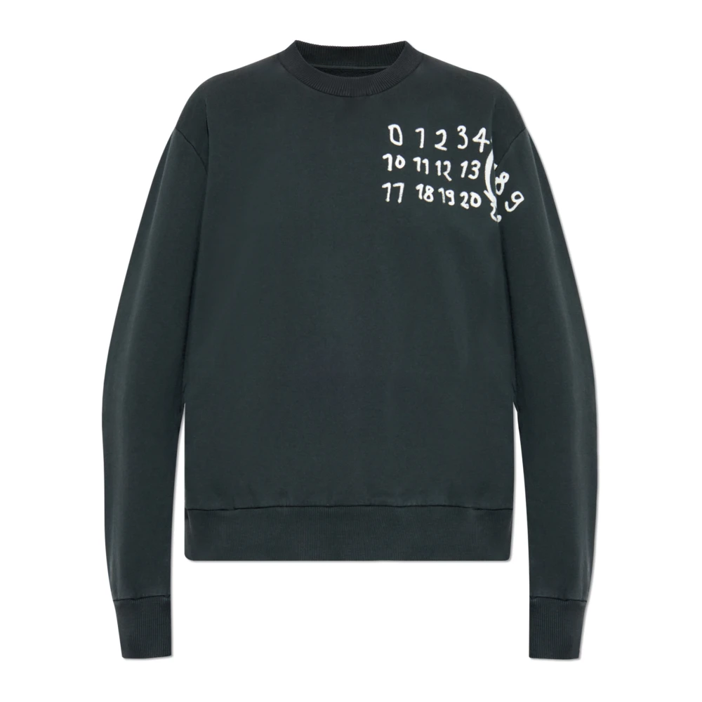 MM6 Maison Margiela Sweatshirt met logo Black Dames