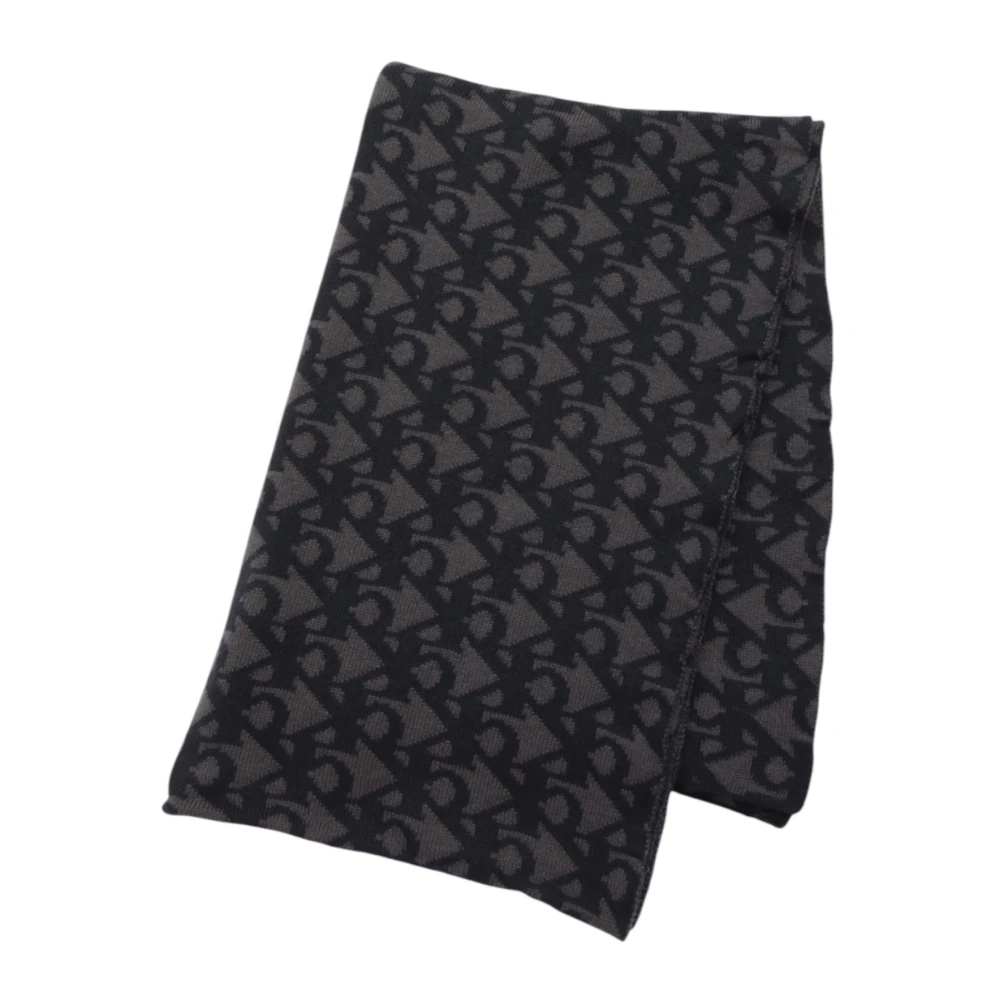 Calvin Klein Jeans Machine Wasbare Bedrukte Polyester Sjaal Black Heren