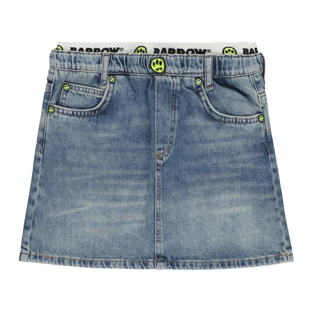 Barrow Blue Cotton Mini Skirt - Female - Kids Skirts - 6 Y - Kids