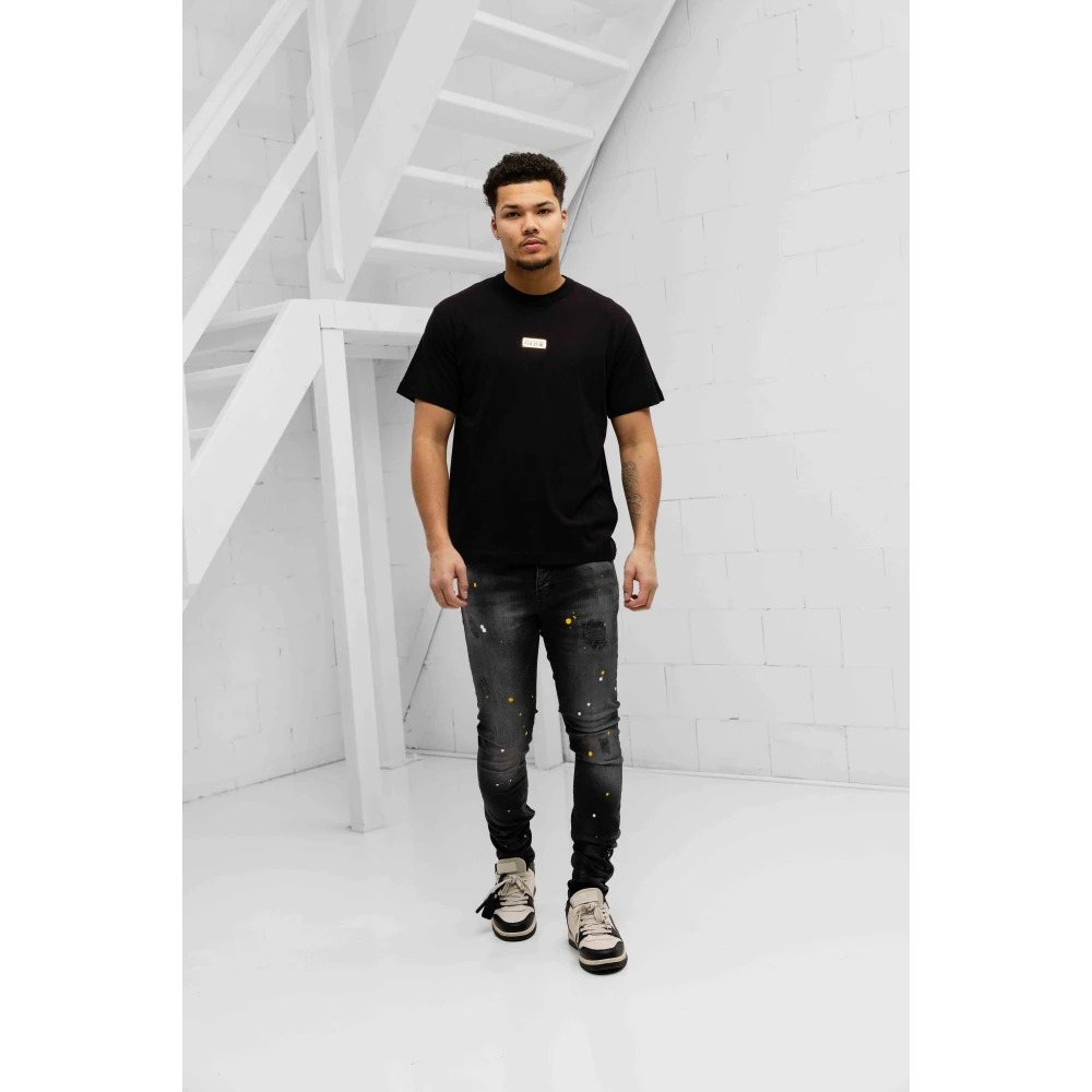 Versace Jeans Couture Plate Logo T-Shirt Zwart Heren Black Heren