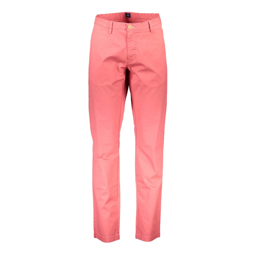 Gant Men's Red Straight Trousers, W30, Cotton Jeans Pant