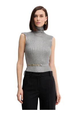 Turtleneck Ribbed Top