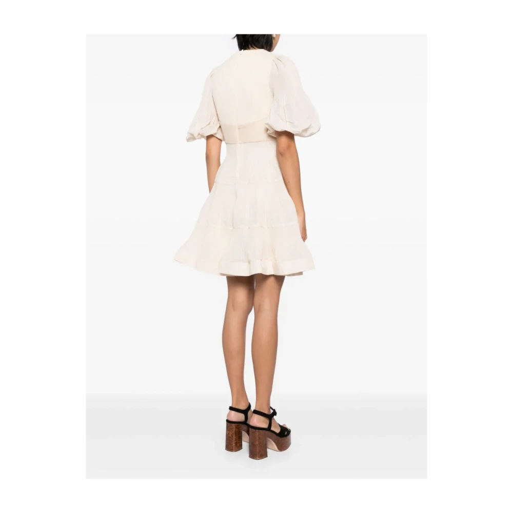 Zimmermann Witte Diepe V-hals Jurk White Dames