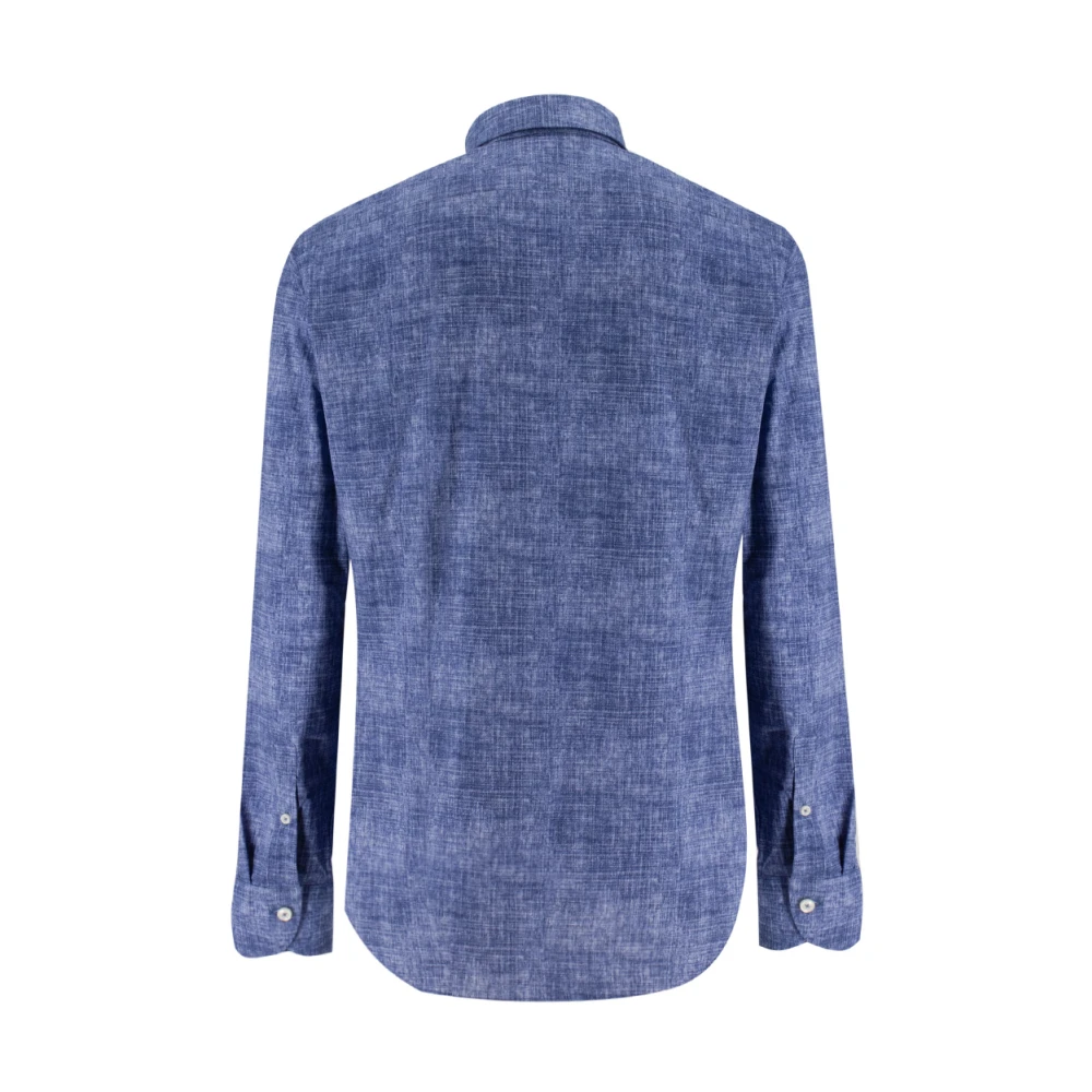 Xacus Kreukvrij Slim Fit Overhemd voor een Perfecte Look de Hele Dag Blue Heren