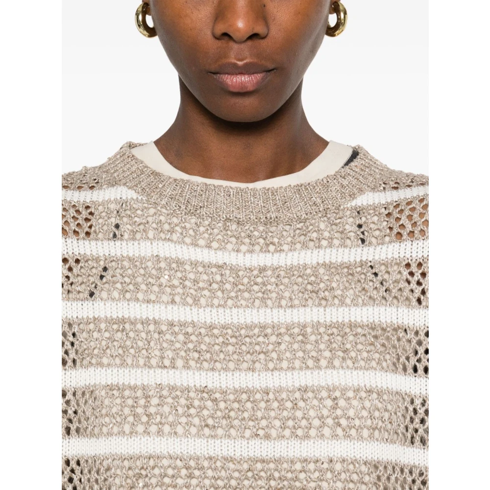 BRUNELLO CUCINELLI Beige Sweaters voor een stijlvolle look Beige Dames