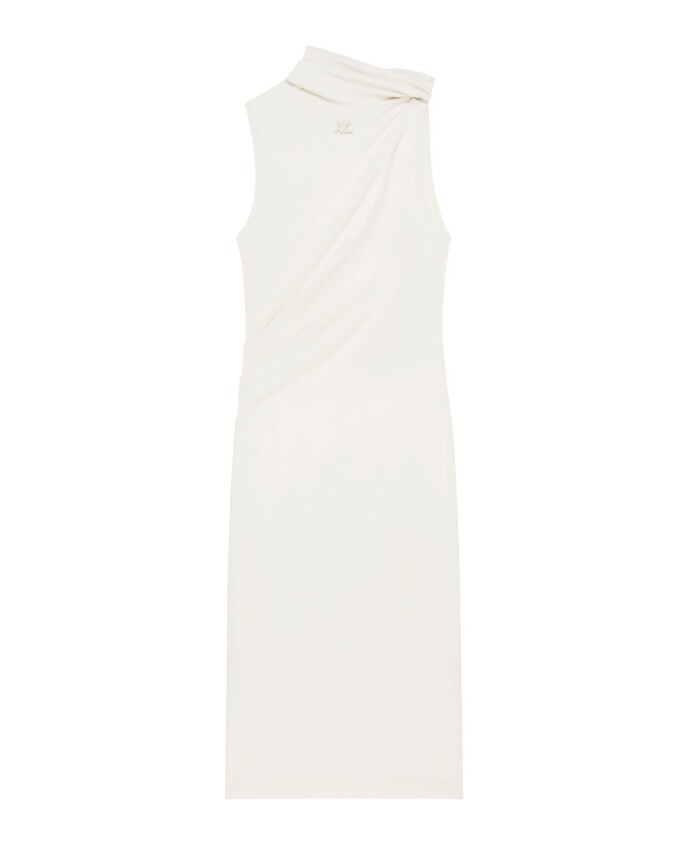 ecru-twist-detail-sleeveless-dress