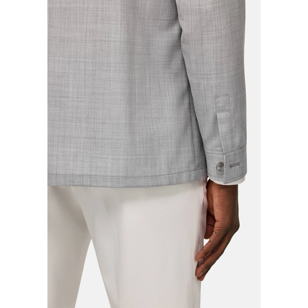 Boggi Milano Link wollen overhemdjas Gray Heren