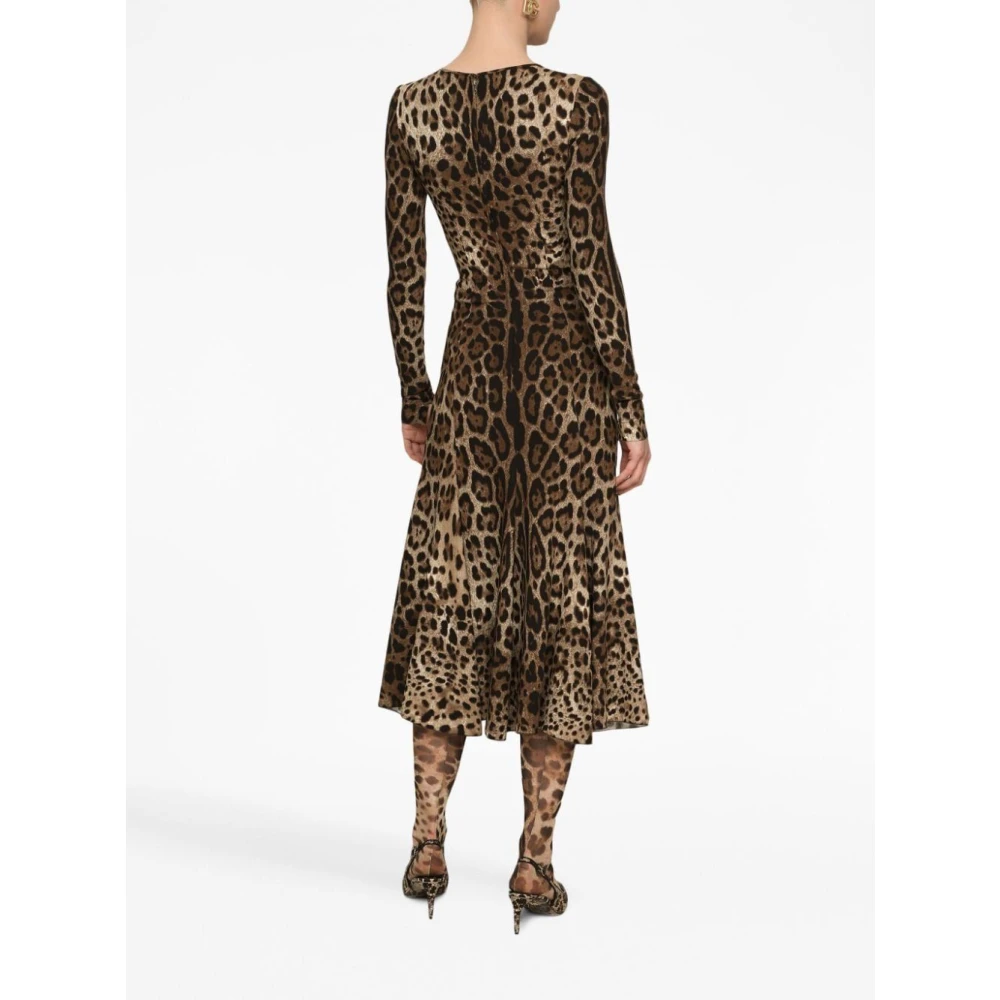 Dolce & Gabbana Elegante Jurk Brown Dames