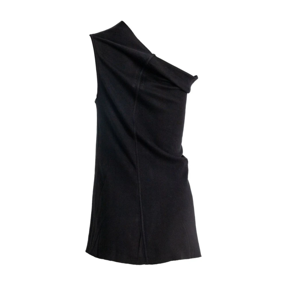 Rick Owens One-Shoulder Top - Female - Sleeveless Tops - Black - S - Tops