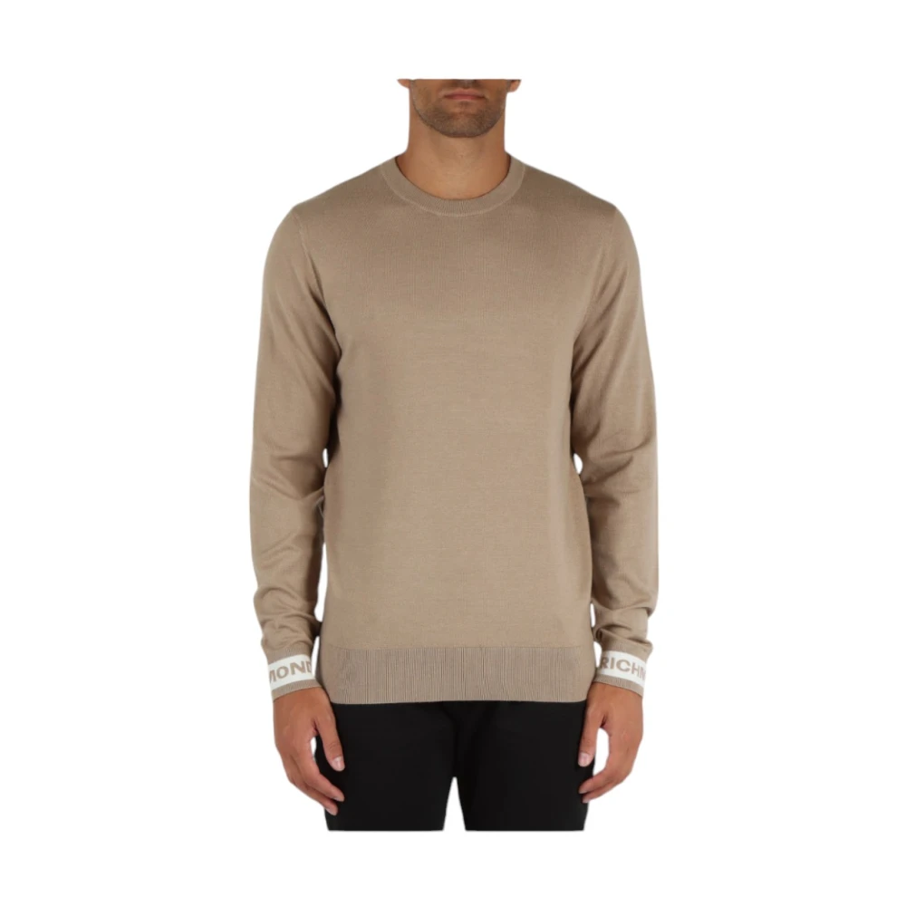 John Richmond Stijlvolle Gebreide Mix Top Beige Heren