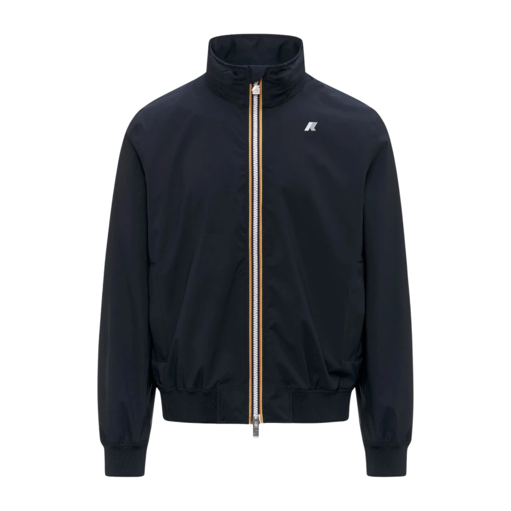 K-Way Men's Blue Arsene Stretch Dot Jacket - Bomber Jackets - M - Jackets