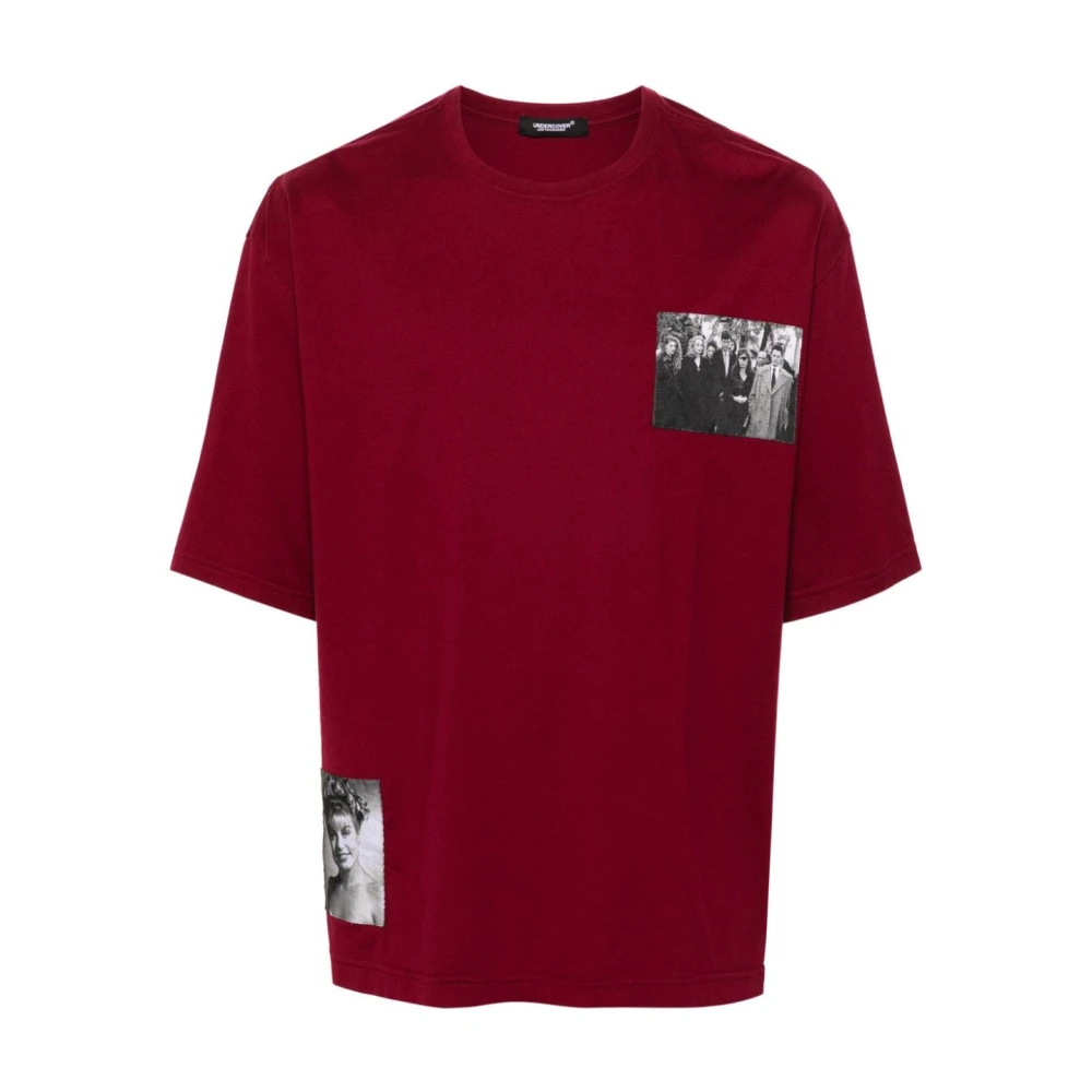 Undercover Donkerrood Katoenen Jersey T-shirt Red Heren