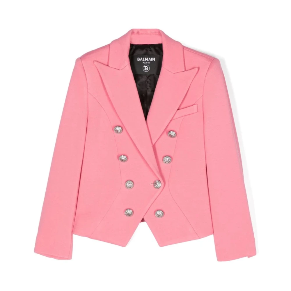 Balmain Girls Pink Stylish 'S Jacket For Aw24
