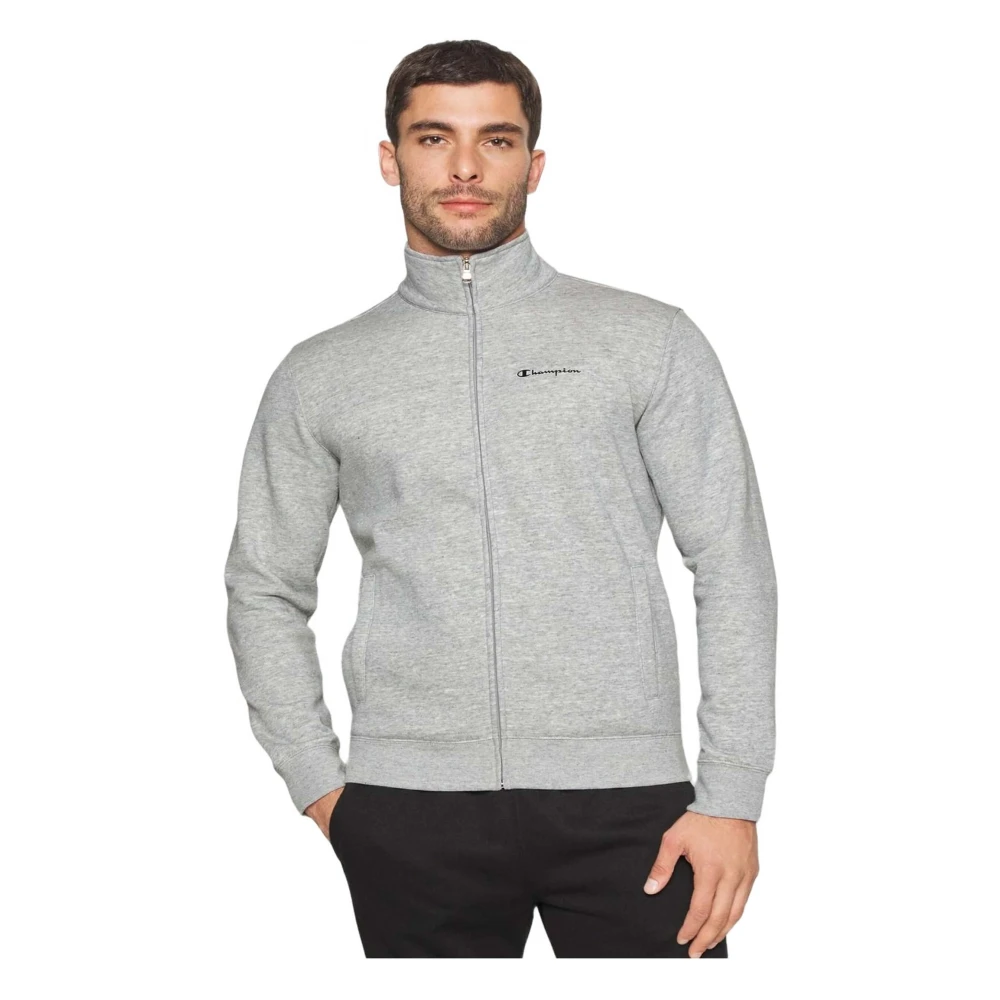 Champion Heren Full Zip Hoodie Sweat Jacket Gray Heren