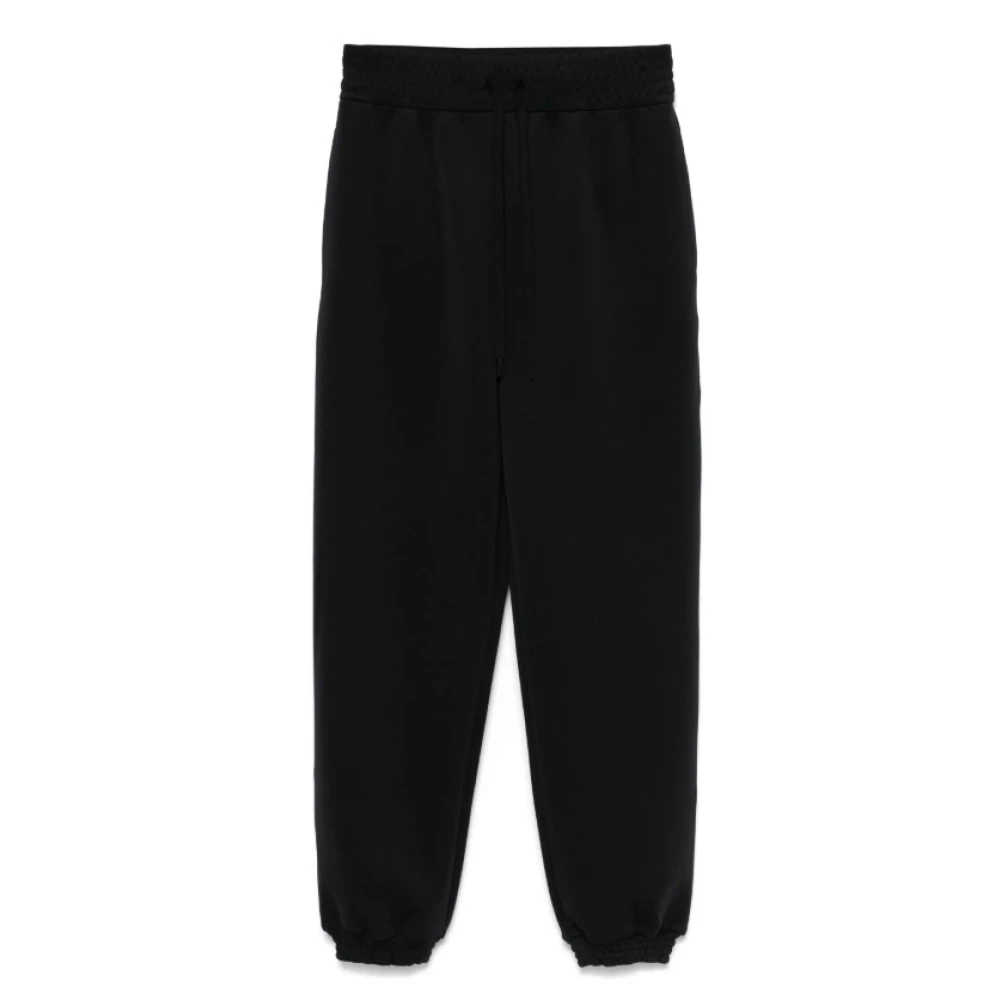 Moncler Zwarte Scuba Trackpants met Elastische Tailleband Black Dames