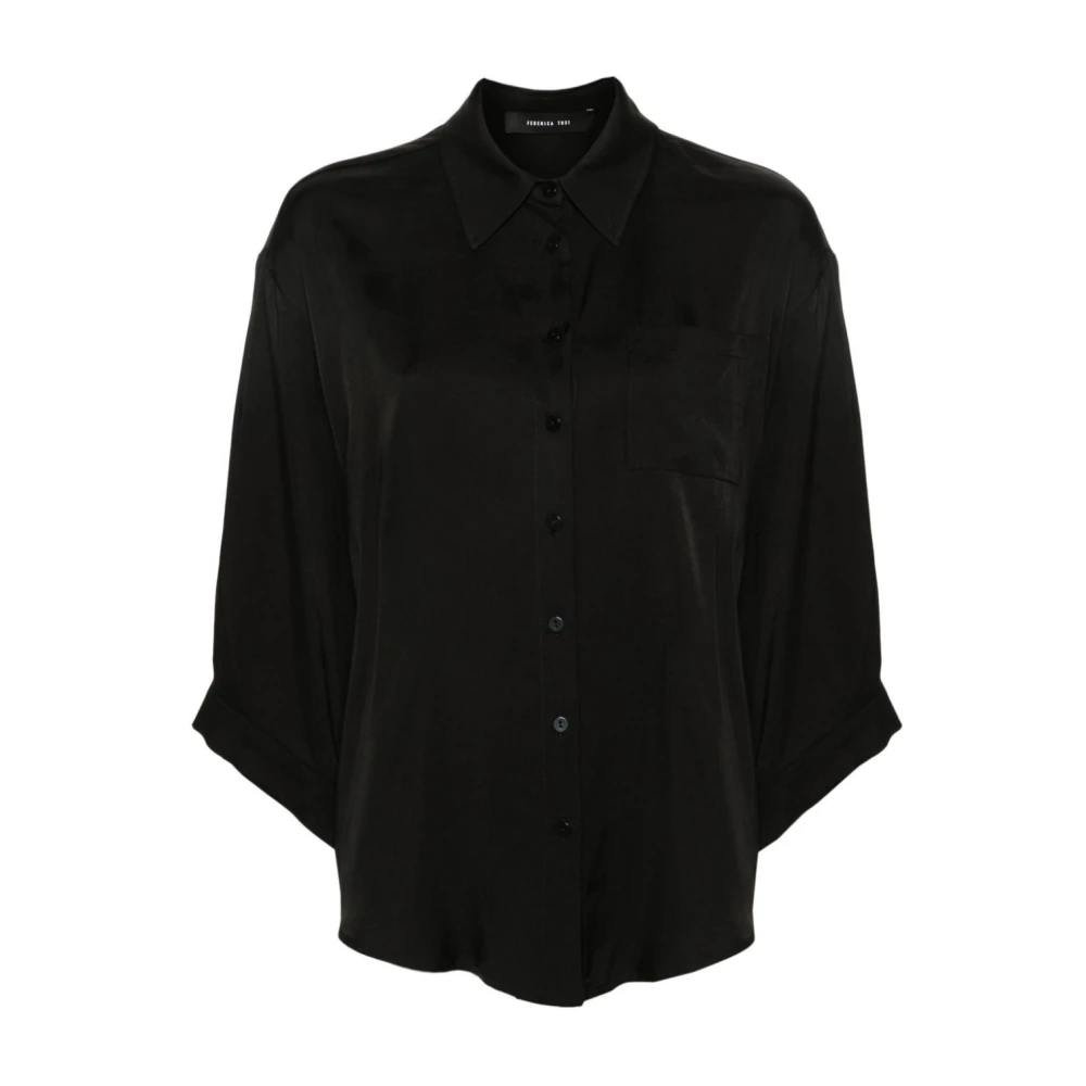 Federica Tosi Stijlvolle shirt met Camicia 0002 Black Dames