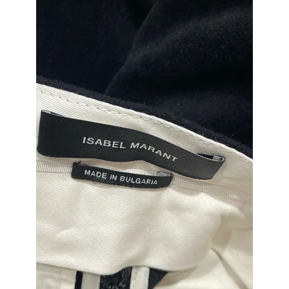 Isabel Marant Pre-owned Zwarte fluweelachtige broek met Swarovski-kristallen Black Dames