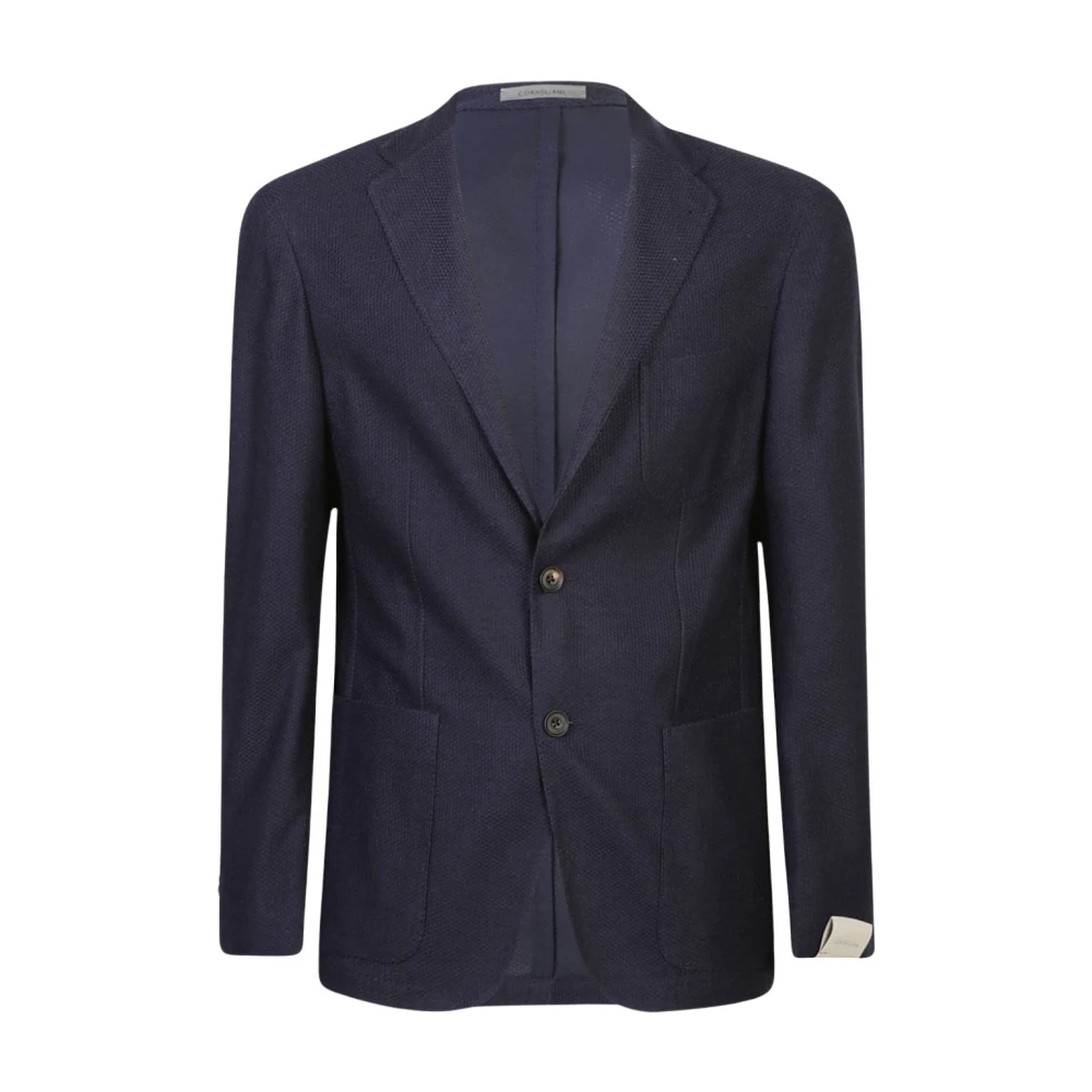 Corneliani Blauwe heren buitenkleding Aw24 Blue Heren