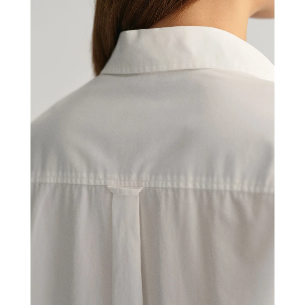 Gant Relaxed Fit Poplin Overhemd White Dames