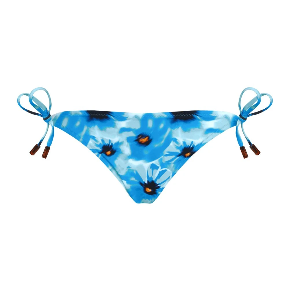 Vilebrequin Kvinno Blå Badkläder Dam, Xl, Side Tie Bikini Bottom Poppies