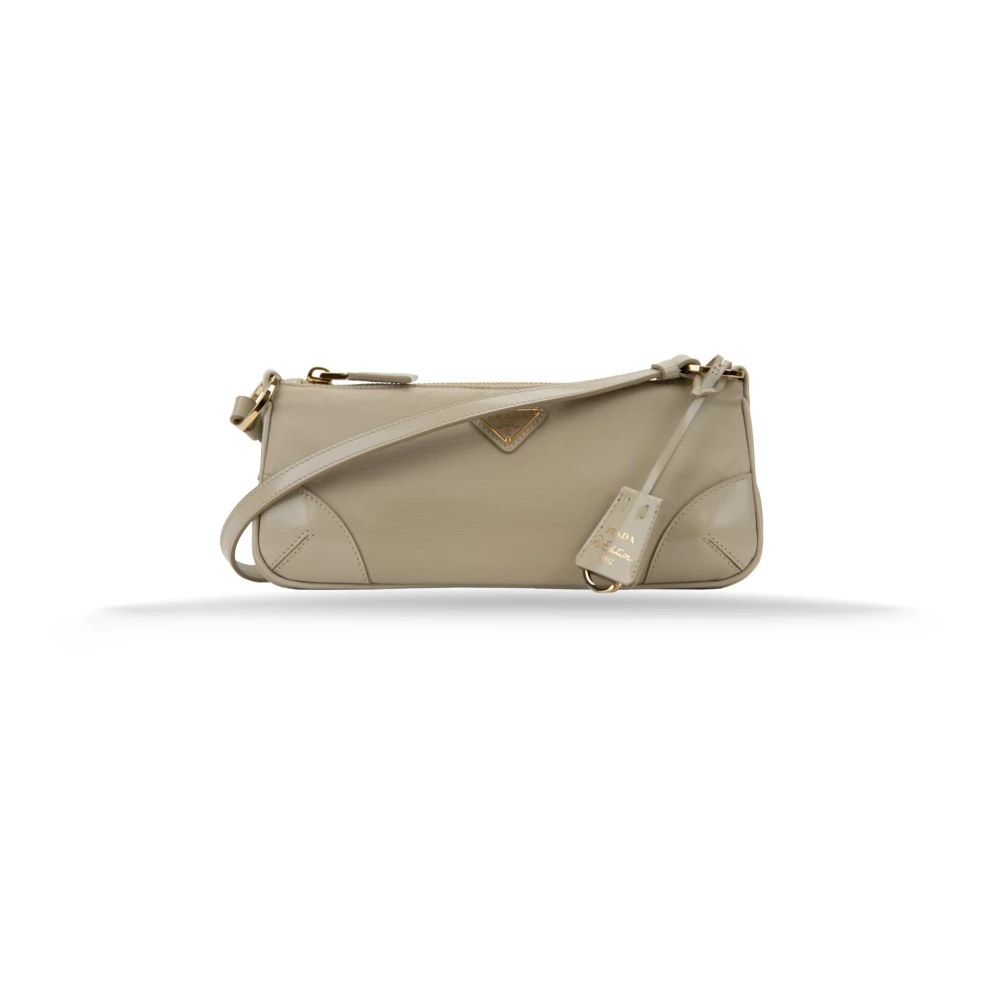 Prada Women's Beige Shoulder Bags, One Size, Shoulder Bag Zipper Stylish