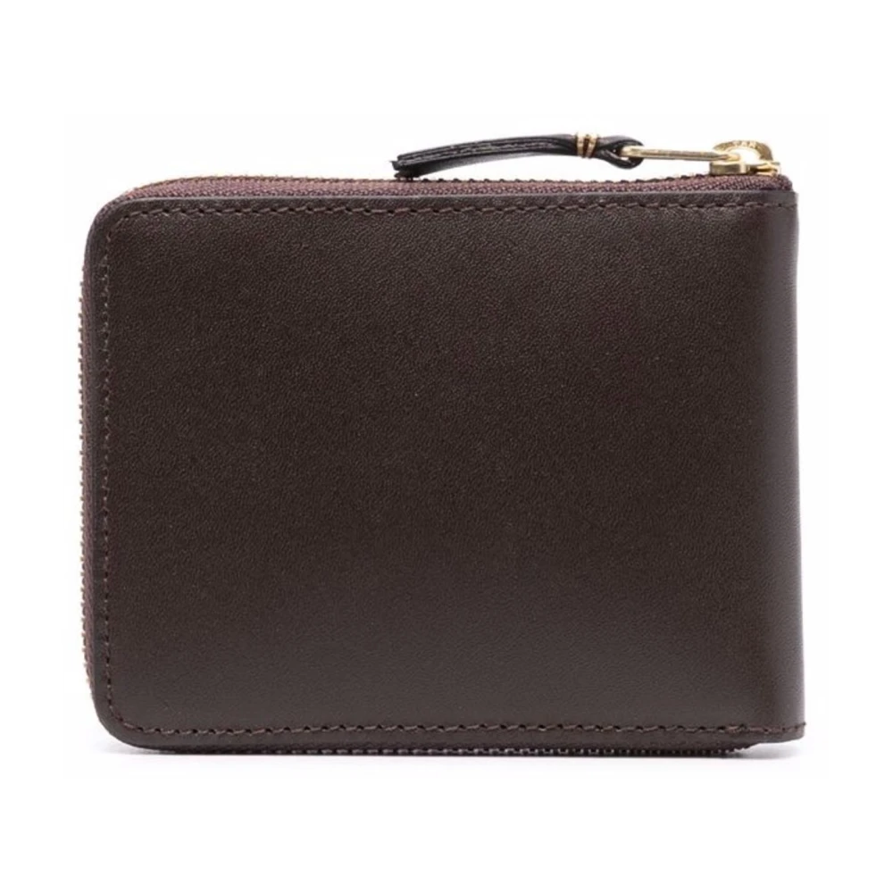 Comme des Garçons Bruin Leren Portemonnee Klassieke Lijn Brown Unisex