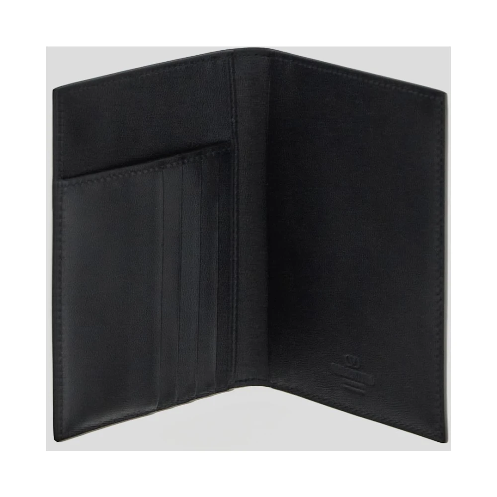 Valentino Garavani Leren Logo Portemonnee Black Heren