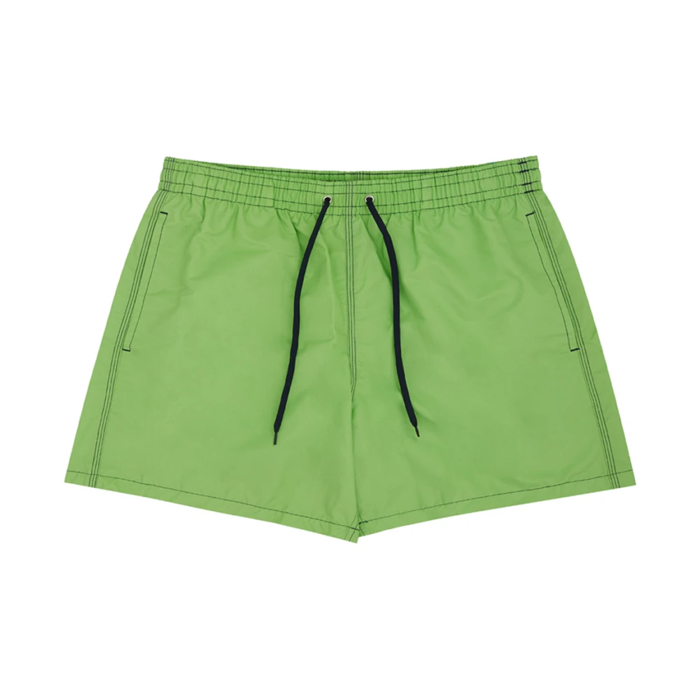 Malo Boxershort met contraststiksels en zakken Green Heren