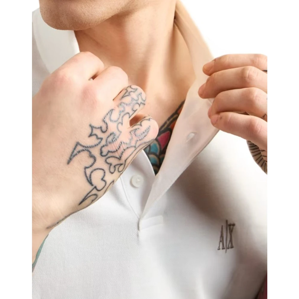Armani Exchange Polo shirt met korte mouwen White Heren