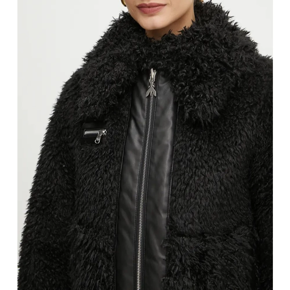 PATRIZIA PEPE Omkeerbare Korte Jas Stijl 2O0139E054 Black Dames