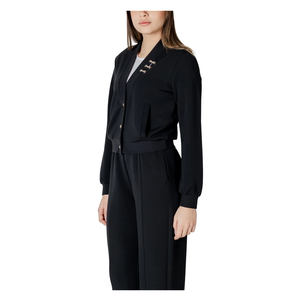 Liu Jo Zwarte V-hals knoopvest Black Dames