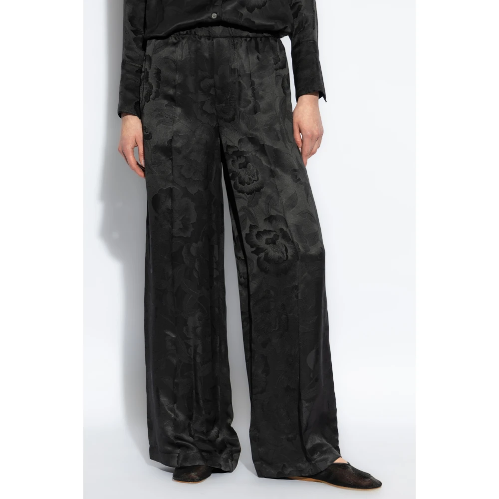 Kenzo Broek met bloemenpatroon Black Dames