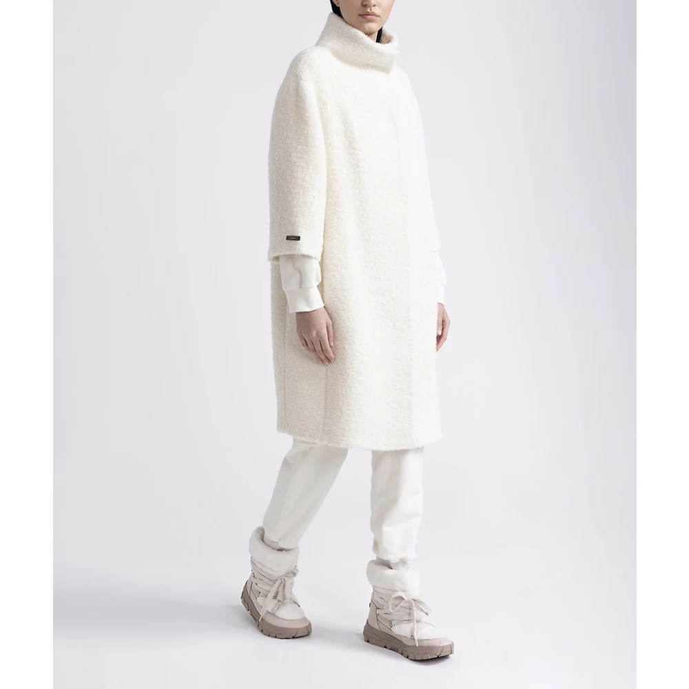 PESERICO Bouclé wol en alpaca jas Beige Dames