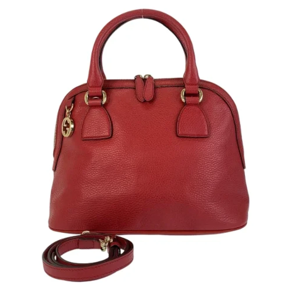 Gucci Vintage Pre-owned Leather handbags Red Dames