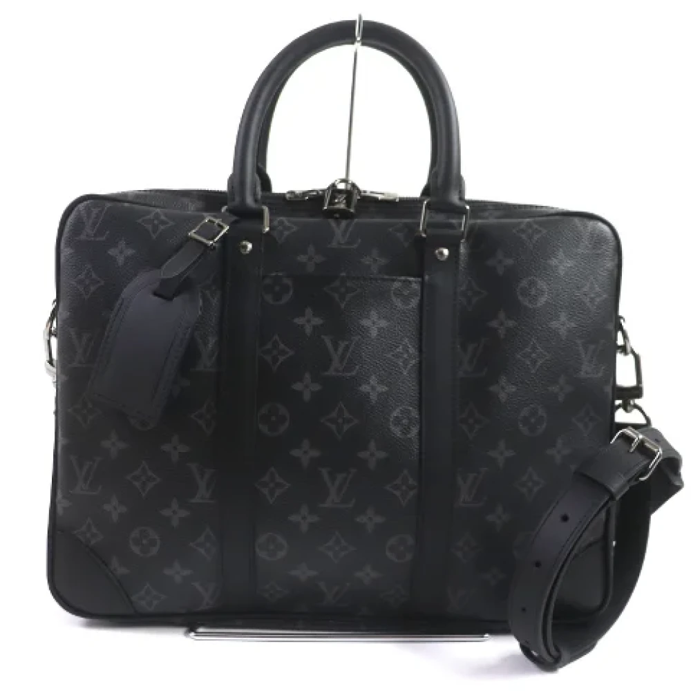 Louis Vuitton Vintage Pre-owned Canvas briefcases Black Dames
