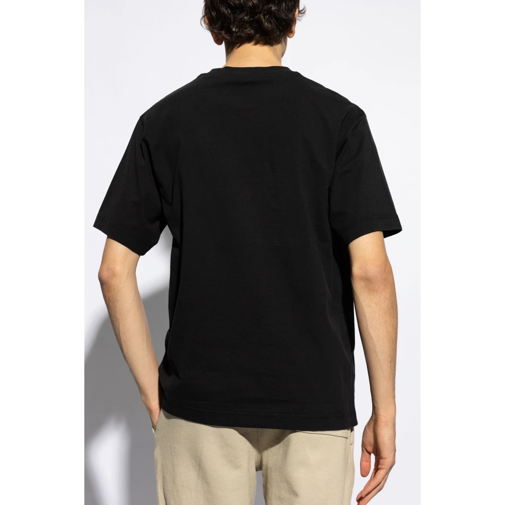 Burberry T-shirt met logo Black Heren
